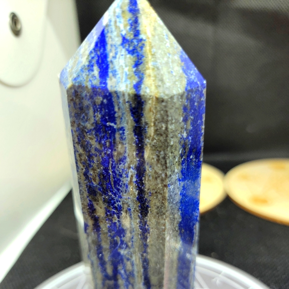 Lapis Lazuli Crystal Tower Polished Blue Gemstone Point Collector Display